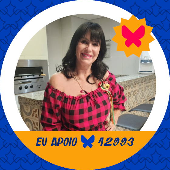 Exemplo de foto de perfil com a moldura de apoio